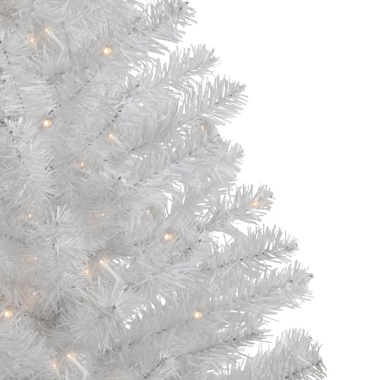 3ft. Pre-Lit White Pine Artificial Christmas Tree, Clear LED Lights
